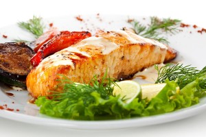 bigstock-Salmon-Steak-with-Grilled-Vege-46885870